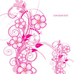 Abstract flowers background with place for your text