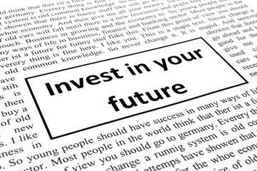 Obraz premium invest in your future