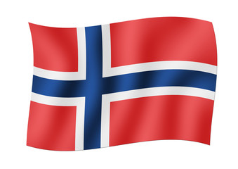 Obraz premium Bandiera Norvegia