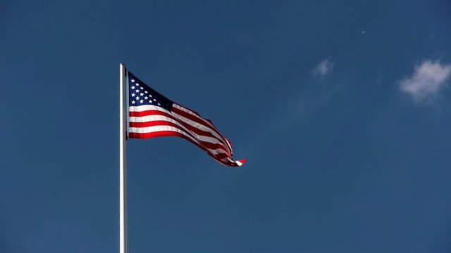 US Flag in the Wind