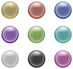 Real glass button set | Isolated