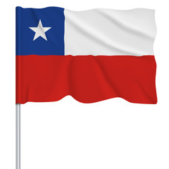 Flaggenserie-Südamerika Chile