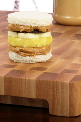 delicious  peanut butter and jelly sandwich