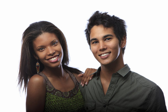 portrait of a young mixed couple
