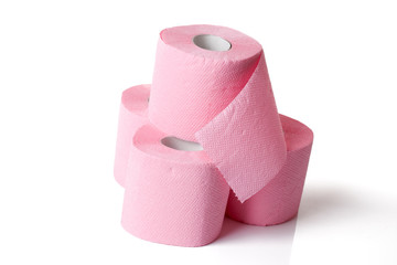 pink toilet paper
