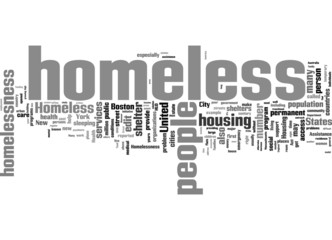 Homeless words related concepts collage