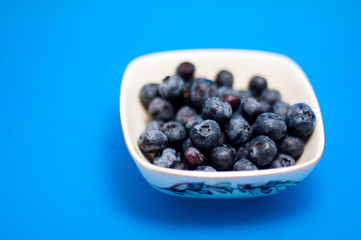 Blueberries on a dish
