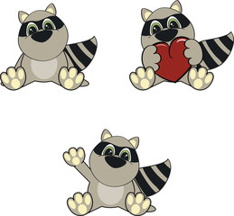 cartoon baby raccoon