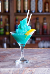 green frozen cocktail