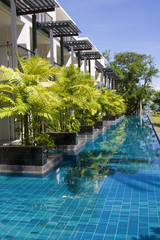 Beautiful swimming pool in Thailand.
