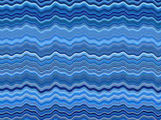 Wavy blue color stripes abstract background.