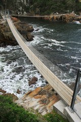 Fototapeta na wymiar Suspension Bridges and Sea