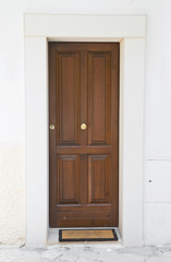 Wooden door.