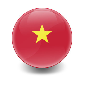 Esfera brillante con bandera Vietnam