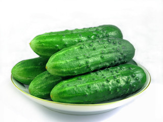 cucumbers on a saucer