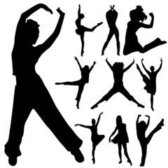 dancing and party people vector