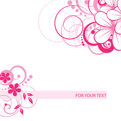 Abstract flowers background with place for your text