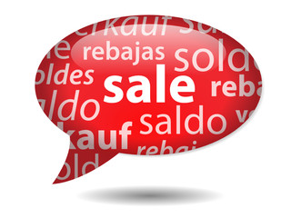 SALE Speech Bubble Icon (web button e-shopping specials offers)