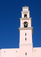 Fototapeta na wymiar Jaffa St Peter's Church Tower 2008
