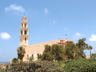 Fototapeta na wymiar Jaffa St Peter's Church July 2007