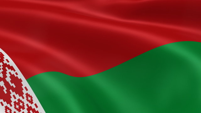 Belarusian flag in the wind
