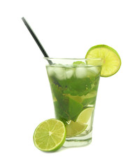 mojito drink on white background