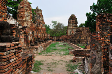 Ruin of Buddha at Cultural World Heritage  in Thailand
