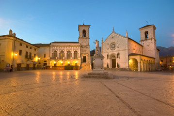 Fototapeta na wymiar Umbria: Piazza S. Błogosławiony