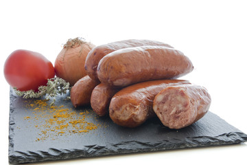 saucisses sur ardoise