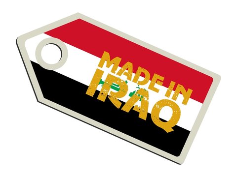 vector label Made in Iraq