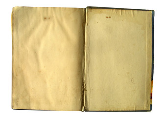 Yellow pages of the old book.