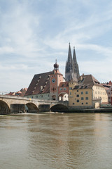 Obraz premium Regensburg, Steinerne Brücke