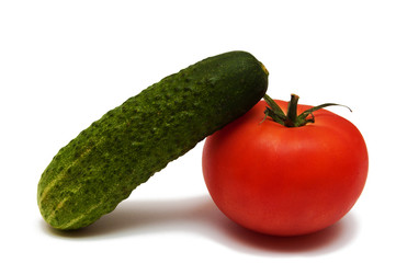 cucumber and tomato