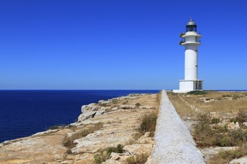 Fototapeta na wymiar Barbaria lighthouse formentera Balearic islands