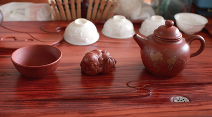 in the chinese classical tea-house