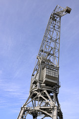 Derelict crane stand as a reminder of the past at Strasbourg
