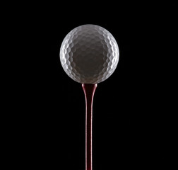 golf ball on black