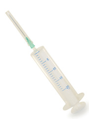 An empty new syringe 2 ml.
