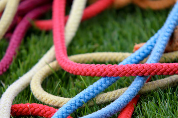 ropes on grass
