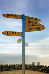 Direction Signpost, Cape Reinga, New Zealand