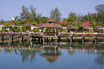 Fototapeta na wymiar Tropical beach house in Thailand.