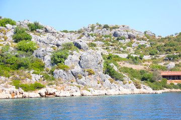 Rock and sea in Turkey