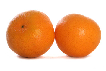 Two tangerines cutout