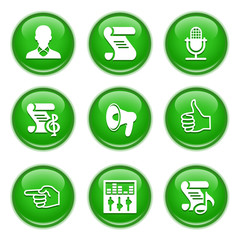 Green glossy buttons 31