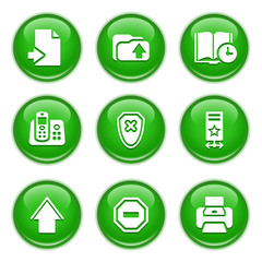 Green glossy buttons 4