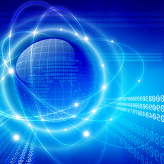 Abstract blue background is from different lines