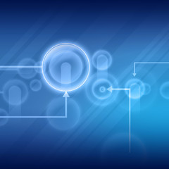 Abstract blue background is from different lines