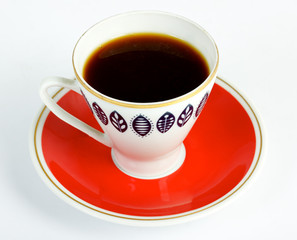 Coffee cup on white background