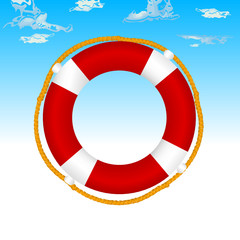 live saver vector color illustration