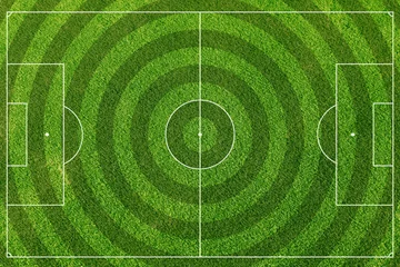 Tableau sur plexiglas Football Terrain de football - véritable gazon  © exentia